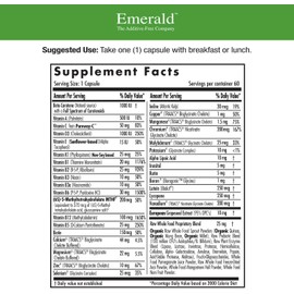 Emerald Labs Women's 1-Daily Multi - with Coenzymated Vitamin B6, B12 and Methylated Folic Acid - 60 Vegetable Capsules