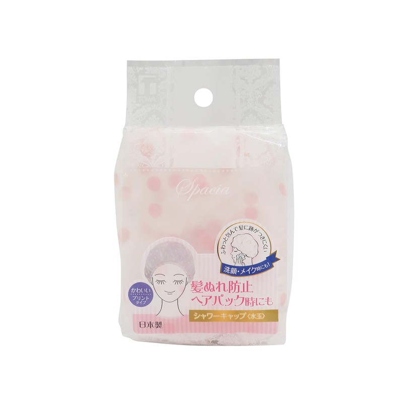 Towa Industry Shower Cap SPA Polka Dot, Approx. 7.9 x