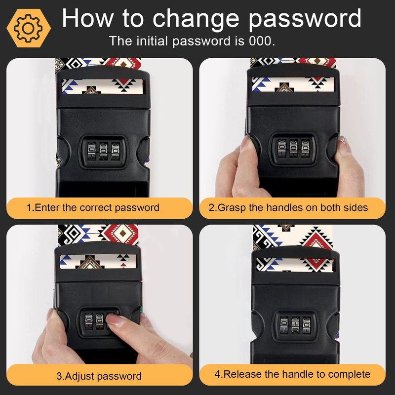 ECZOIL 2 x Adjustable Luggage Strap, Including Suitcase Strap with