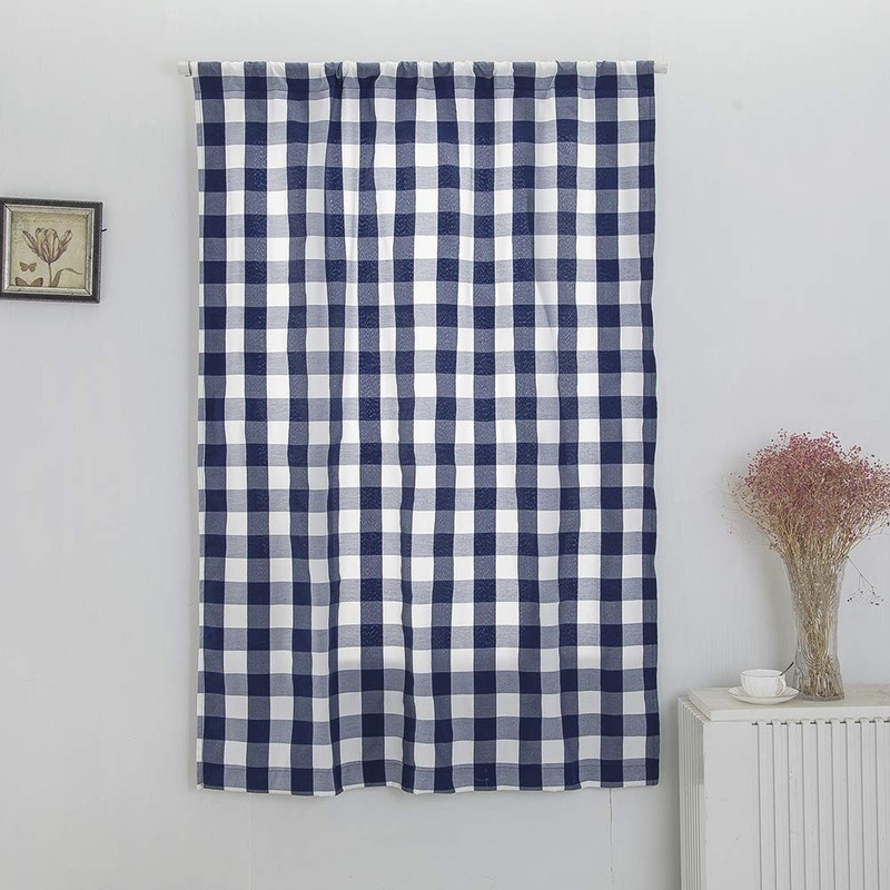 Vctops - Cortinas con diseño de búfalo, color blanco y