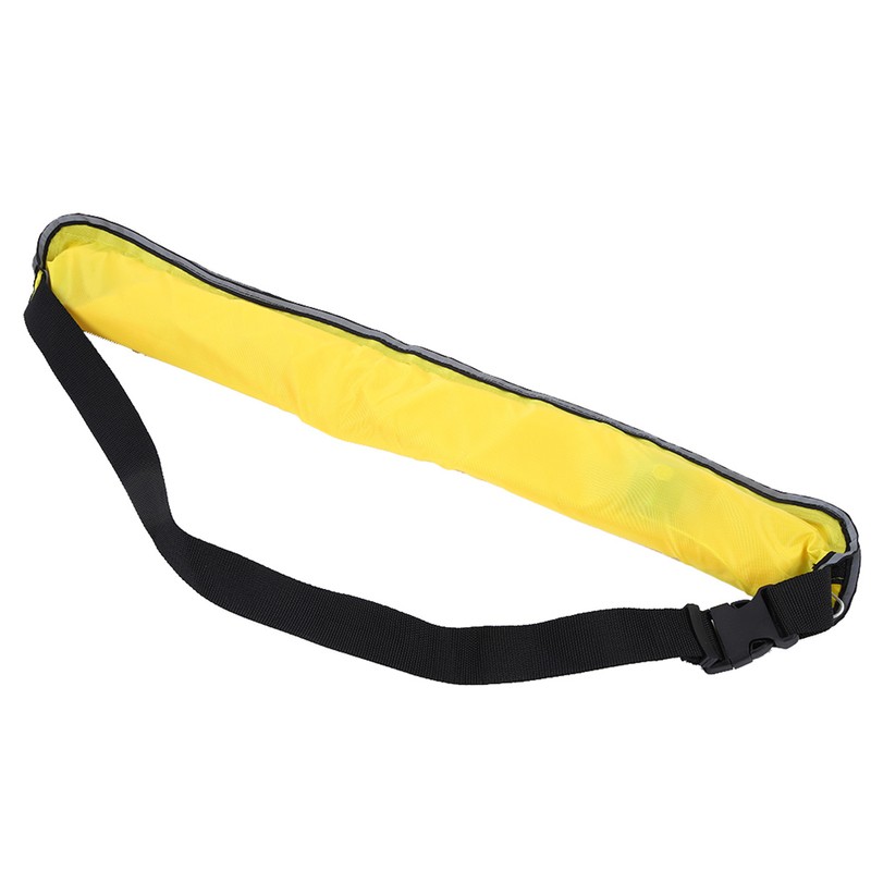 Adjustable Inflatable Life Jacket Belt With Reflective Tapes and Whistle(Yellow)
