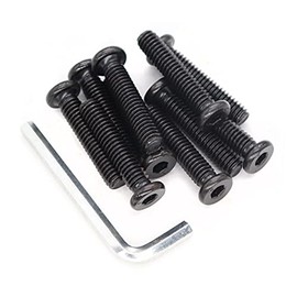 binifiMux 10-Pack Black 5/16-18 x 1 Inch Black Hex Socket Cap Screws Bolts for Furniture Chair Table Desk Crib Bed, Full Thread
