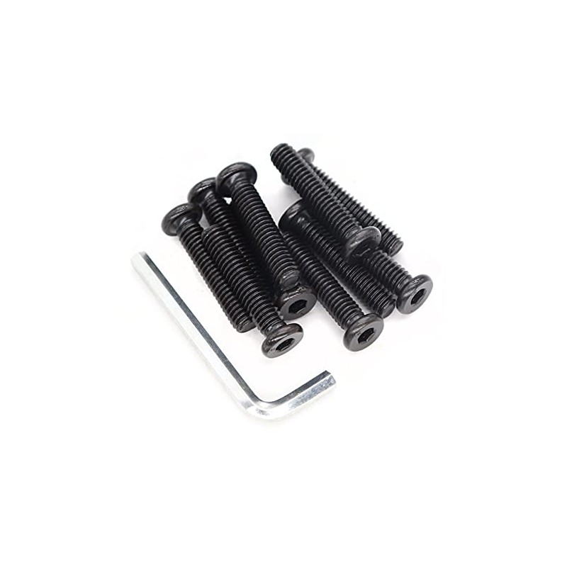 binifiMux 10-Pack Black 5/16-18 x 1 Inch Black Hex Socket