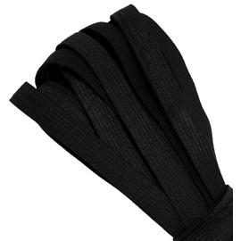 AERZETIX - C67525 - Flaches geflochtenes Gummiband 10 Meter - Breite 10 mm - Polyester + Latex - Farbe schwarz