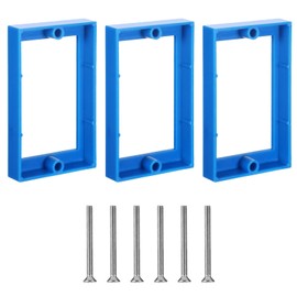 BOHUIZ 3Pcs 1/2 Inches Single Gang Receptacle Outlet Box Extenders with 6 Screws, Electric Outlet Extender Box for Electric Box and Electric Outlet Switches(Blue)