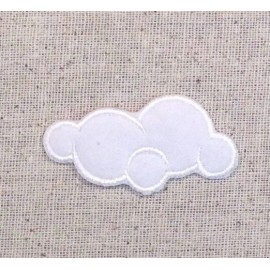 Wholesale Applique Small Cloud - White/Fluffy - Nature - Iron on Applique/Embro