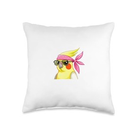 Funny Cockatiel Tiel Mama Bird Mom Womens Throw Pillow