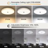 OOWOLF Flush Mount LED Ceiling Light Fixture, 2700K-6500K Super Bright