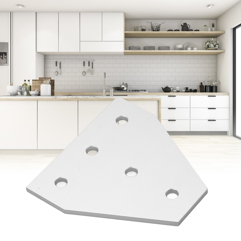 5PCS Flat Tie Plate Aluminum Alloy 5 Holes Compression Resistance