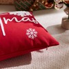 yeshttdy Merry Christmas Pillow Covers 12x20 Inch Embroidery Snowflake Xmas