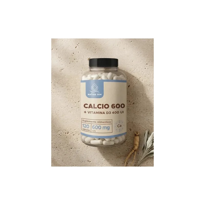 Calcio 600 Mg Con Vitamina D3 400 Ui Raíces Zen