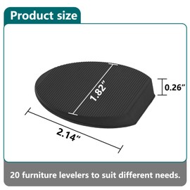 Jayen Rubber Shims, Furniture Levelers & Table Wedges, 20 Pack | Flexible Material, Cut-to-Fit & Stackable Leveling Feet Pads, Helps Prevent Wobbling on Furniture, Toilets & Appliances