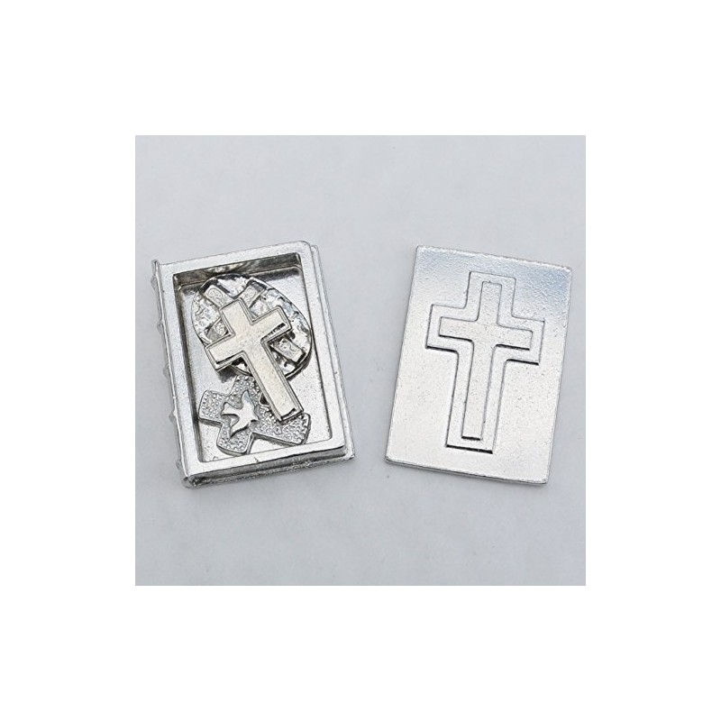 William Sturt Fine Pewter Pewter Bible Trinket Box with Faith/Cross,