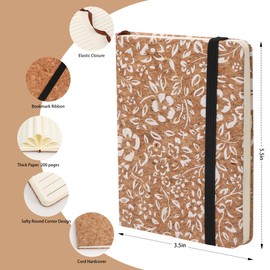 BOBO RABBIT 3 Pack Small Pocket Journal Notebook Mini Lined Journaling for Travel Note Taking A6 Hardcover 200 Pages Thick Paper