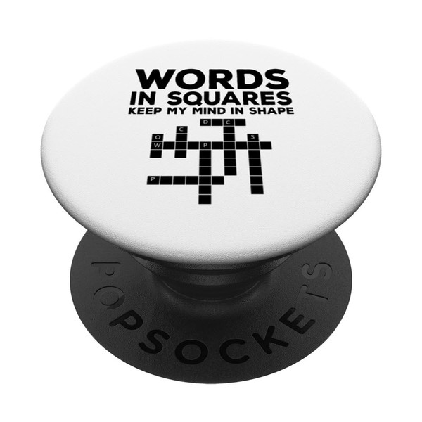 Words In Squares Keep My Mind In Shape Kreuzworträtsel-Puzzle PopSockets