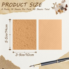 16 Sheets Textured Scrapbook Paper Mesh Fabric Kit - 1 Pack Bullet Junk Journal Supplies Card Making Vision Board Scrapbooking Embellishments 3.9x5.5 Inch