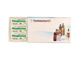 Homeomart.com Phosphorus Homeopathy Pellets (Pills) in 1M Potency, Pack of 3