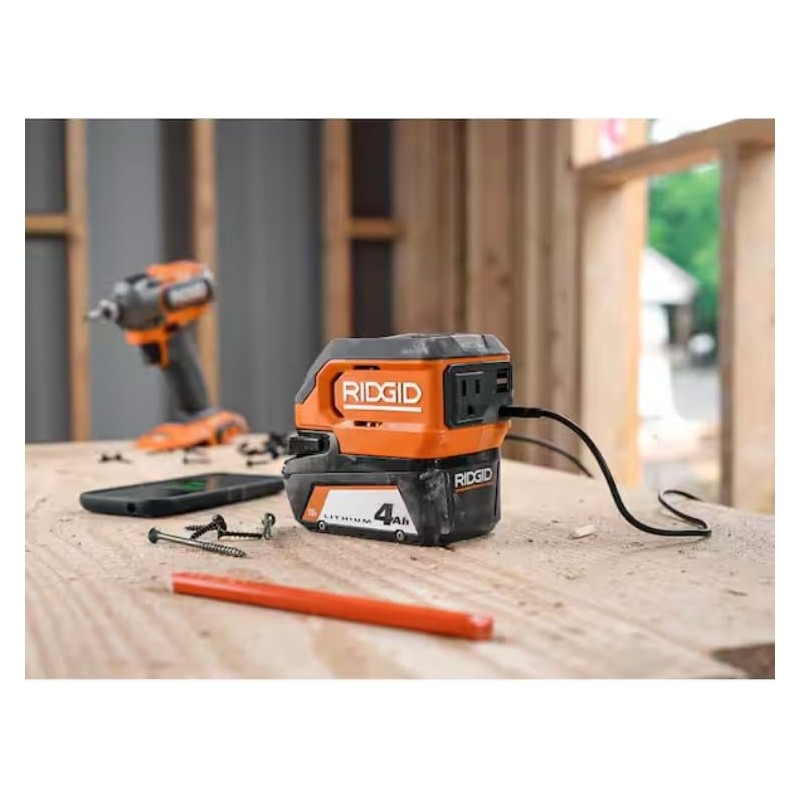 RIDGID 18V - Inversor de potencia inalámbrico de 175 vatios