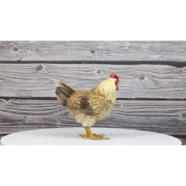 Rustic Western Country Farm Light Brown Chicken Hen Figurine 4.5" Tall