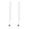 Crystal Pave Evil Eye Riviere Statement Drop Earrings in 925