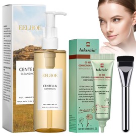 CC Red Correct Cream and Foundation Brush, Centella Cleansing Oil