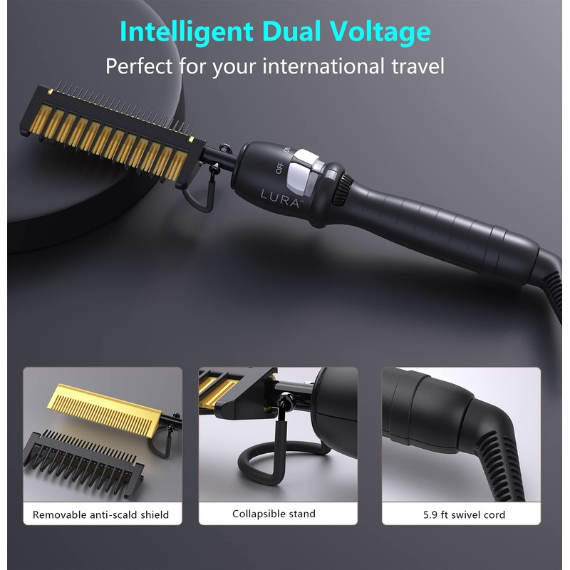 LURA Pressing Combs for Black Hair