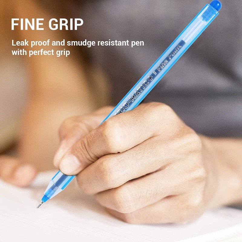 Doms 20 x 0.6mm Trio-Matic Triangular BLUE Ballpoint Pens Smooth