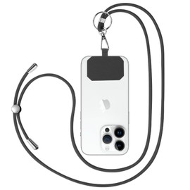 flintronic Phone Lanyard, Adjustable Universal Cell Phone Cord Strap, Phone Tether, for Neck Strap Crossbody Strap Wrist Strap, Compatible with most Phone Cases, with Keychain and Patch