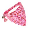 ADOGGYGO Pink Valentine's Day Cat Collar with Bowtie Bandana, Valentine