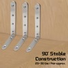 Luomorgo 16 Pcs L Shaped Brackets for Shelves - Heavy