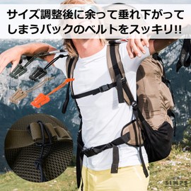 SIMPS Web Dominator, Outdoor Webbing Buckle, Backpack, Backpack, Hard Plastic, High Strength, Belt, Elastic Cord, 0.9 inches (22 mm), 4 Types, 4 Pieces, 10, 20 Pieces, Convenient Goods, Survival