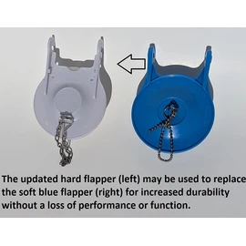 Lowe's AquaSource UPDATED Hard Plastic OEM/Original Flapper for 1.28gpf Single Flush Toilets - including Henshaw, Colby, Lyndsay, Rutherford, 12293, 98923 (Packaging: Plastic Bag)
