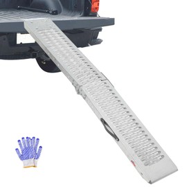 Ruedamann 83" Folding Motorcycle Ramp, 480 lbs Capacity Steel Bike Ramp for Truck, Anti-Slip Loading Ramp for Dirt Bike, ATV, Lawn Mower, Outdoor Powersports, 1PC for Pickup Trailer & Tailgates