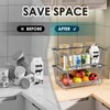 GAOKASE 4 Pcs Stackable Wire Baskets for Pantry Organizers and