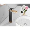 Bathroom Vessel Faucet Black Gold Waterfall One Hole Bowl Sink