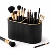 GORESE Makeup Brush Holder,Makeup Organiser Vanity Organiser PU Leather Cosmetics