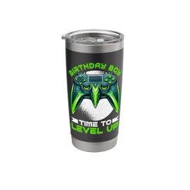 Birthday Boy Time To Level Up Video Game Sibling Console Stainless Steel Insulated Tumbler