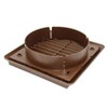 Kair Brown Louvred Grille 155mm External Dimension with Round 125mm