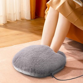 Electric Warmer for Feet - Ultra-Soft Velvet Electric Foot Warmer | Fast Heating Pad with 3 Temperature Settings | Detachable Washable Heat Wrap, Feet Warmer for Bed and Under Desk