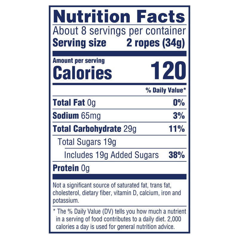 SweeTARTS Twisted Rainbow Ropes, 9 Oz, 12Count