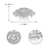 EVER FAITH Wedding Hair Accessories for Bride Flower Pattern Teardrop