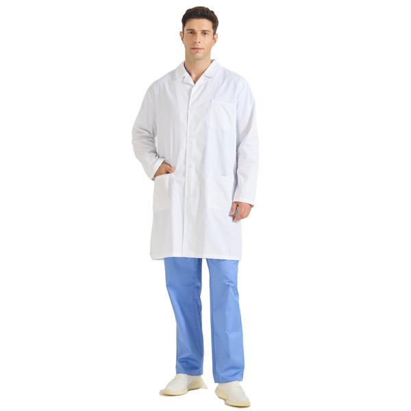 MISEMIYA - White LAB Coat Men - Doctors Coat -