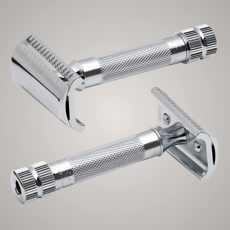 MERKUR Safety Razor 37C | Bevel Cut Gloss Chrome |