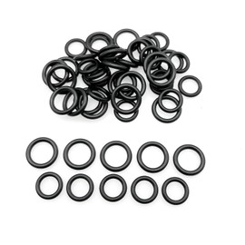 JZK 25pcs 1/4 M22 + 25pcs 3/8, black small rubber O rings seals kit for quick connect hose fittings for pressure washer, round washer ring, plumbing gasket rings