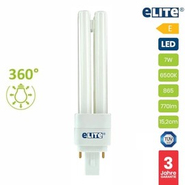 eLITe Smart LED Lamp G24D-2 7W 6500K 865 770lm 15.2 cm
