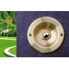 HUBER Flush-Mounted Bell Push Button 1-Way Brass Round Door Bell