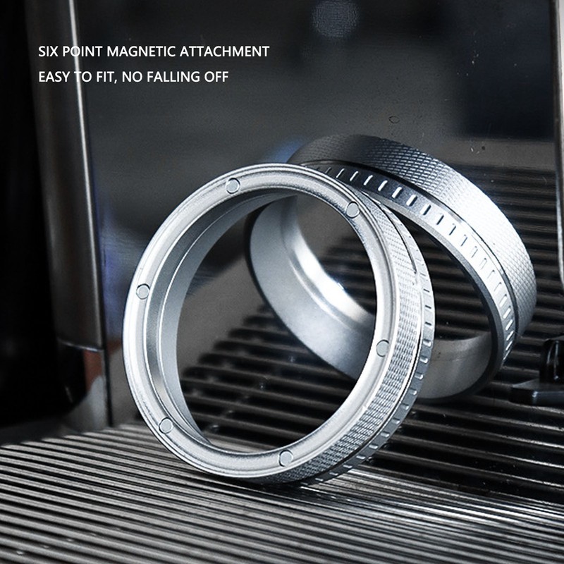 Moka Pot Dosing Funnel Aluminum Alloy Magnetic Even Distribution Prevents