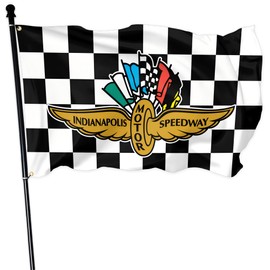 Indianapolis Motor Speedway Flag 3×5 FT Black White Checkere Garage Flags for Bedroom Room Guys College Dorm Wall Poster Banner Tapestry Decor