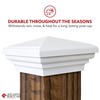 4x4 White Pyramid Post Cap Fits Standard 4x4 Pressure Treated