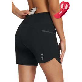 baleaf Women's Mountain Bike Shorts Padded Biking Shorts Cycling Riding Bicycle Short Black L